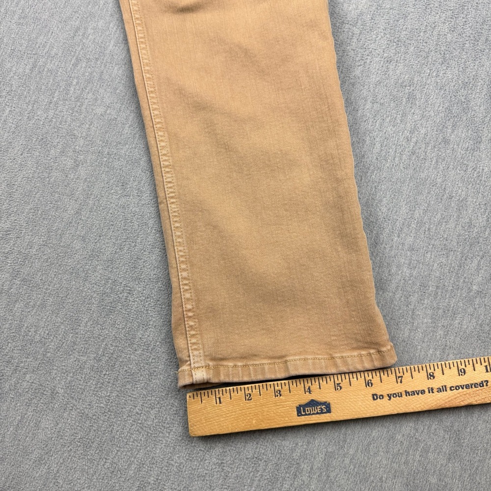 LL Bean Beanflex Jeans Mens 34X28 Tan Classic Fit Straight Leg Pants 511182 - Picture 11 of 13